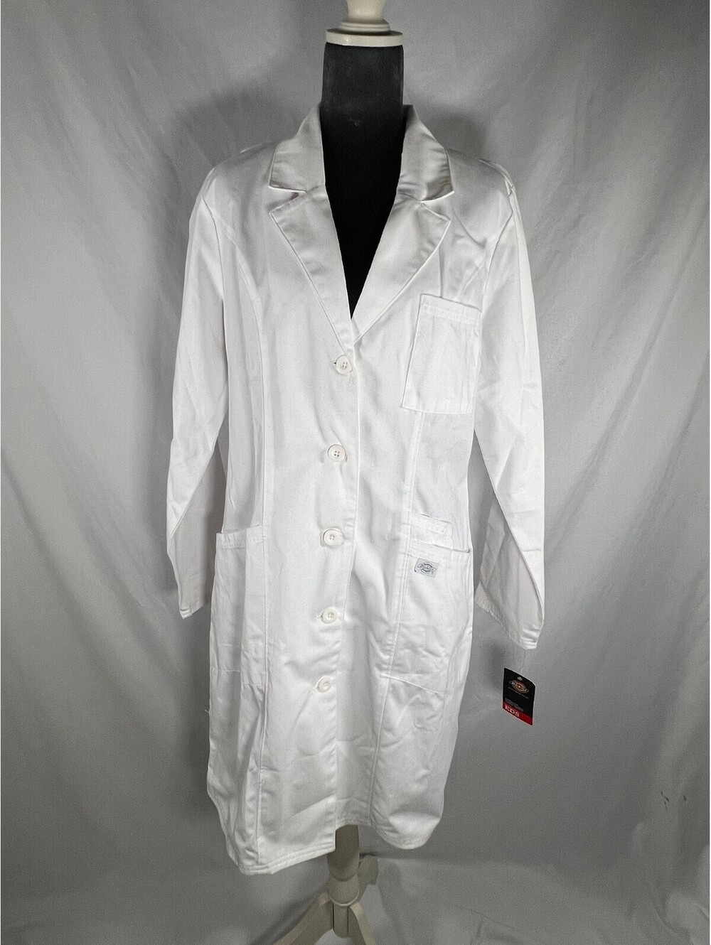 Dickies EDS 82401 Women's Medium White 37" Medical Lab Coat NWT